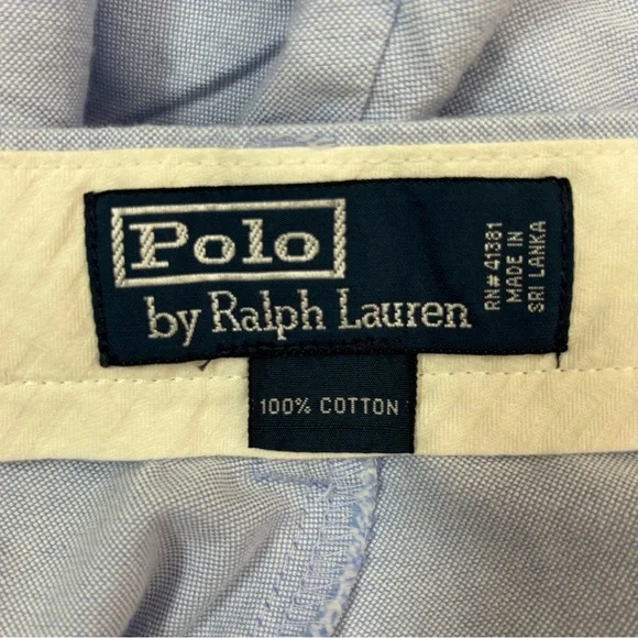 Polo Ralph Lauren Shorts Men’s Size 36 Blue Flat Front Casual Preppy Cotton - Picture 3 of 5